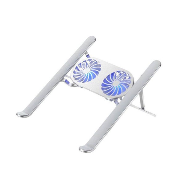 WIWU S400 PRO Aluminum Adjustable Laptop Stand With 2X Fan - Grey