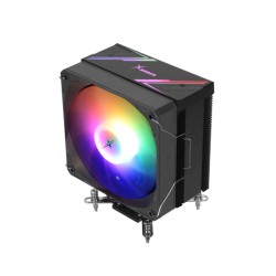 Air Cooler CPU XANDER Whirlwind Pro ARGB ,Aluminum fins, copper heat pipes ,Stunning ARGB lightin - Black
