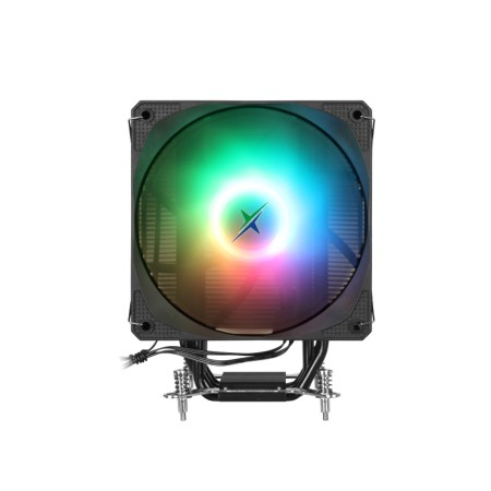 Air Cooler CPU XANDER Whirlwind Pro ARGB ,Aluminum fins, copper heat pipes ,Stunning ARGB lightin - Black