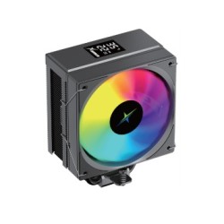 Air Cooler CPU XANDER Whirlwind Digital ARGB ,PWM fan for automatic speed ,4 copper pipes - Black