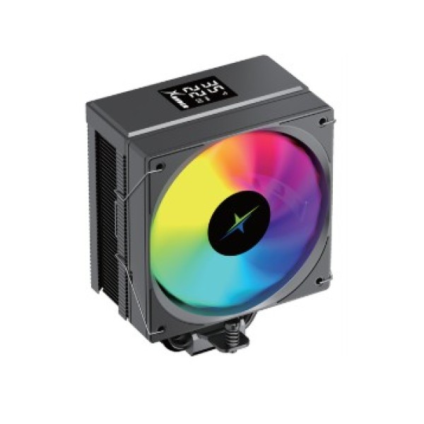 Air Cooler CPU XANDER Whirlwind Digital ARGB ,PWM fan for automatic speed ,4 copper pipes - Black