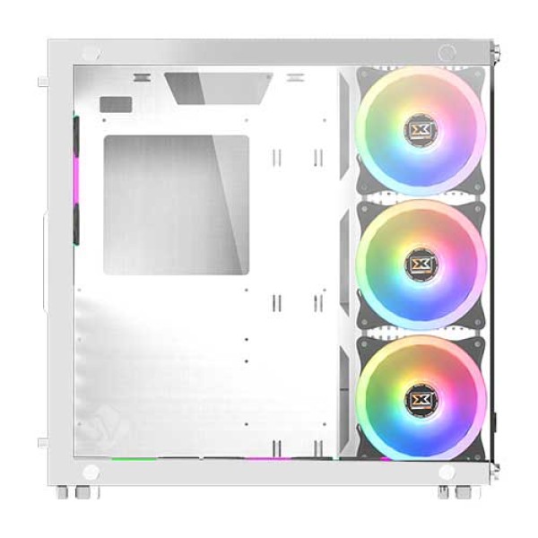 XIGMATEK AQUARIUS PLUS 7 RGB FAN CASE MID TOWER  - زيغماتيك صندوق كمبيوتر اكواريوس أبيض