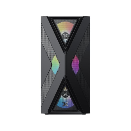 Xigmatek Hyperion Mid-Tower Case - 4 Pre-Installed RGB Fans - Black