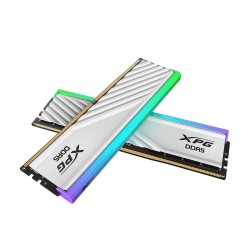 ذاكرة مكتبية XPG Lancer Blade, سعة DDR5 16GB (2x8GB), تردد 5600 ميجاهرتز, التوقيت CL46, متوافقة مع Intel XMP 3.0 وAMD EXPO - أبيض