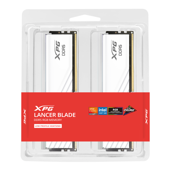 Gaming RAM XPG Lancer Blade RGB DDR5 32GB (2x16GB) 6000MHz - White