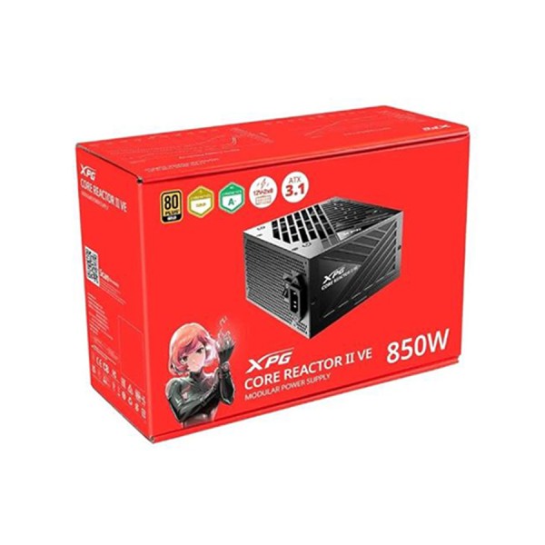 مزود طاقة XPG CORE REACTOR II, بقدرة 850 واط, كفاءة 80+ Gold, دعم معيار ATX 3.1 و PCIe 5.0, كابلات قابلة للفصل Fully Modular لسهولة التركيب - أسود مزود طاقة XPG CORE REACTOR II, بقدرة 850 واط, كفاءة 80+ Gold, دعم معيار ATX 3.1 و PCIe 5.0, كابلات قابلة للفصل Fully Modular لسهولة التركيب - أسود
