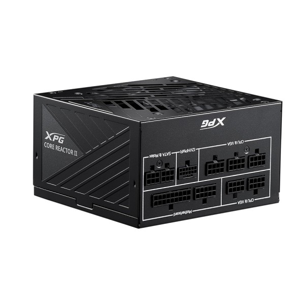 مزود طاقة XPG CORE REACTOR II, بقدرة 850 واط, كفاءة 80+ Gold, دعم معيار ATX 3.1 و PCIe 5.0, كابلات قابلة للفصل Fully Modular لسهولة التركيب - أسود مزود طاقة XPG CORE REACTOR II, بقدرة 850 واط, كفاءة 80+ Gold, دعم معيار ATX 3.1 و PCIe 5.0, كابلات قابلة للفصل Fully Modular لسهولة التركيب - أسود