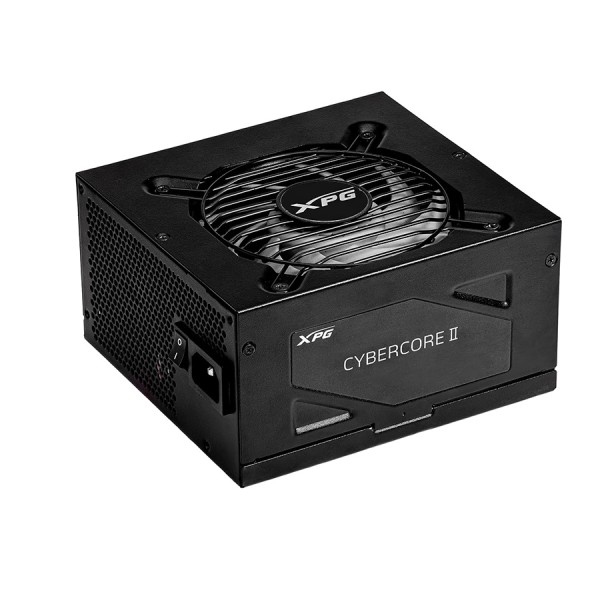 مزود طاقة XPG CYBERCORE II, بقدرة 1300 واط, شهادة كفاءة 80+ Platinum, دعم معيار ATX 3.1, كابلات قابلة للفصل Fully Modular لسهولة التركيب - أسود