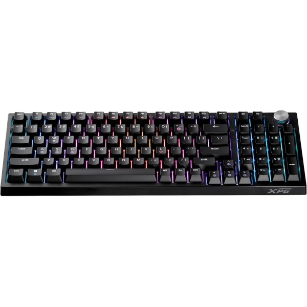 XPG Sorcerer 96% Gaming Keyboard, compact layout, XPG Mechanical Switches with linear, Detachable USB-C cable, 100% Anti-Ghosting - BLACK