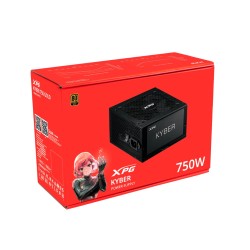 مزود طاقة XPG KYBER, بقدرة 750 واط, كفاءة 80+ Gold, مع معيار ATX 3.1, كابلات قابلة للفصل Fully Modular, مكثفات يابانية عالية الجودة - أسود 