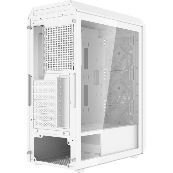 صندوق احترافي XPG Valor Air Plus, يأتي مع 4 مراوح مضيئة مثبتة مسبقا مقاس 120 مم, يدعم لوحات ATX / Micro-ATX / Mini-ITX - أبيض