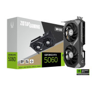 كرت شاشة احترافي ZOTAC GAMING RTX 5060 Twin Edge,  ذاكرة 8GB GDDR7,  نظام تبريد مزدوج,  واجهة PCIe 5.0, دعم تقنيات NVIDIA الحديثة - أسود