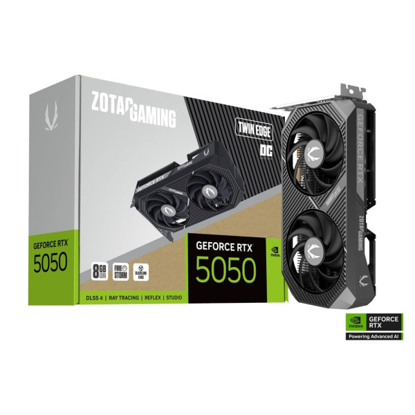 كرت شاشة ZOTAC GAMING GeForce RTX 5050 Twin Edge OC سعة 8GB GDDR7 كرت شاشة ZOTAC GAMING GeForce RTX 5050 Twin Edge OC سعة 8GB GDDR7