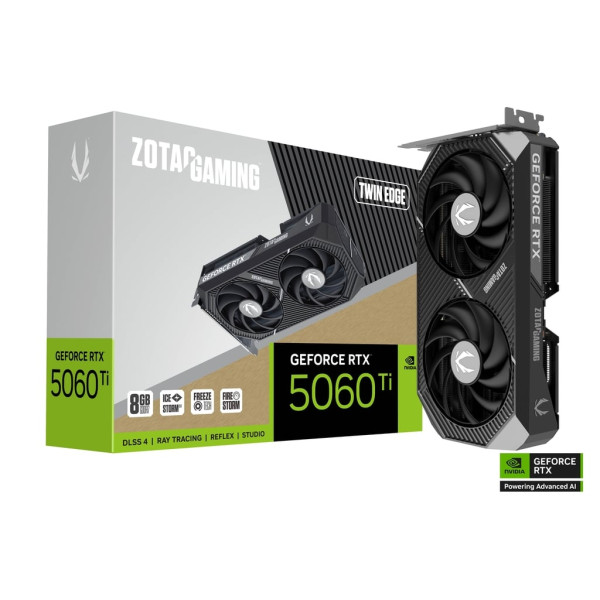 ZOTAC GAMING ZT-B50610E-10M TWIN EDGE NV GEFORCE RTX 5060Ti 8GB GAMING -2xFAN - BLACK ZOTAC GAMING ZT-B50610E-10M TWIN EDGE NV GEFORCE RTX 5060Ti 8GB GAMING -2xFAN - BLACK
