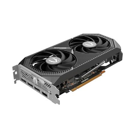 بطاقة رسومات ZOTAC GAMING GeForce RTX 5050 Twin Edge سعة 8 جيجابايت، تردد تشغيل المحرك 2572 ميجاهرتز، تردد تشغيل الذاكرة 20 جيجابايت في الثانية، 2560 نواة