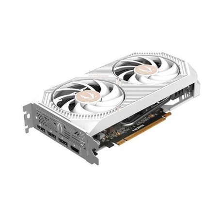 كرت شاشة ZOTAC GAMING RTX 5060 Twin Edge, ذاكرة 8 جيجابايت GDDR7, تصميم مزدوج للمراوح, واجهة PCIe 5.0, دعم تقنيات NVIDIA الحديثة - أبيض