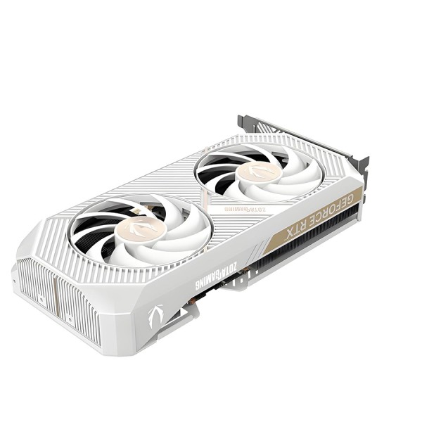 كرت شاشة احترافي ZOTAC Twin Edge RTX 5070, ذاكرة 12GB GDDR7, تبريد ثنائي المراوح,  اصدار مكسور السرعة OC, واجهة PCIe 5.0 , يدعم تقنيات  Ray Tracing وDLSS 4 و NVIDIA Reflex - أبيض