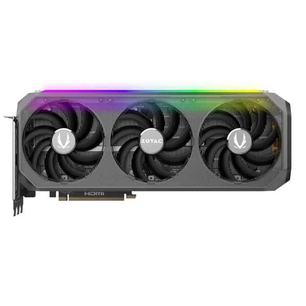 بطاقة رسومات ZOTAC GAMING GeForce RTX 5080 AMP Extreme INFINITY بسعة 16GB، تدعم تقنيات تتبع الأشعة (Ray Tracing) و DLSS 4، بنظام تبريد ثلاثي المراوح (3x Fan) - الرمادي المعدني