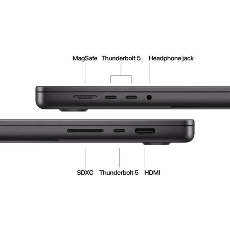 لابتوب Apple MacBook Pro M4 Pro – شاشة 16 بوصة XDR – رام 24GB – سعة 512GB SSD – لون Space Black