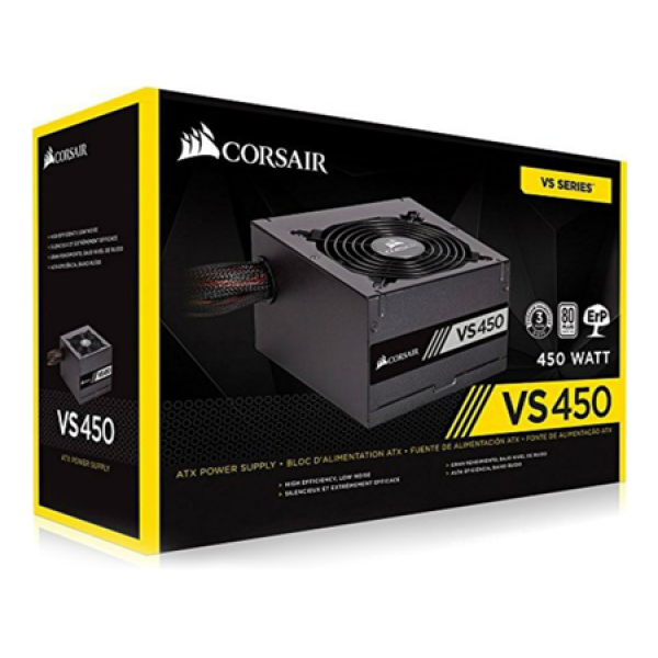 CorsairVS450 450 W Active PFC 80 Plus White Certified Power Supply - مزود طاقة كورسير