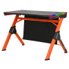 MeeTion MT-DSK20 RGB LED light Pc Computer Gaming Desk - Black/Orange