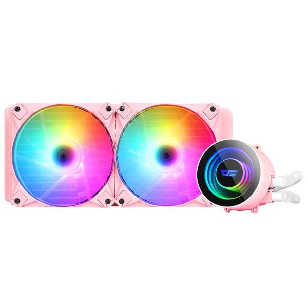 DARKFLASH Twister DX240 ARGB AIO Liquid CPU Cooler - PINK