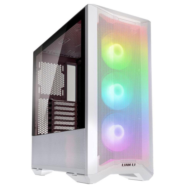 LIAN LI LANCOOL II MESH  RGB 3xFAN CASE MID - WHITE - ليان لي صندوق كمبيوتر ابيض