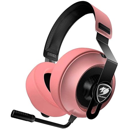 Wired Gaming Headset COUGAR Phontum Essential  ,Noise-cancelling microphone ,Steel headband ,In-line volume and mic mute controls - Pink