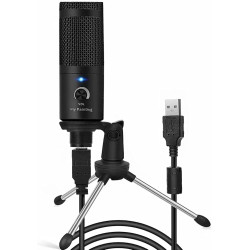 Piy Painting Recording Microphone For Podcasting, Gaming, Streaming - مايك مع ترايبود