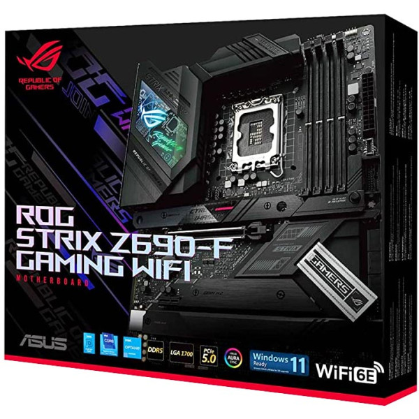 ASUS ROG Strix Z690-F Gaming WiFi 6E LGA1700(Intel 12th Gen) ATX Gaming Motherboard