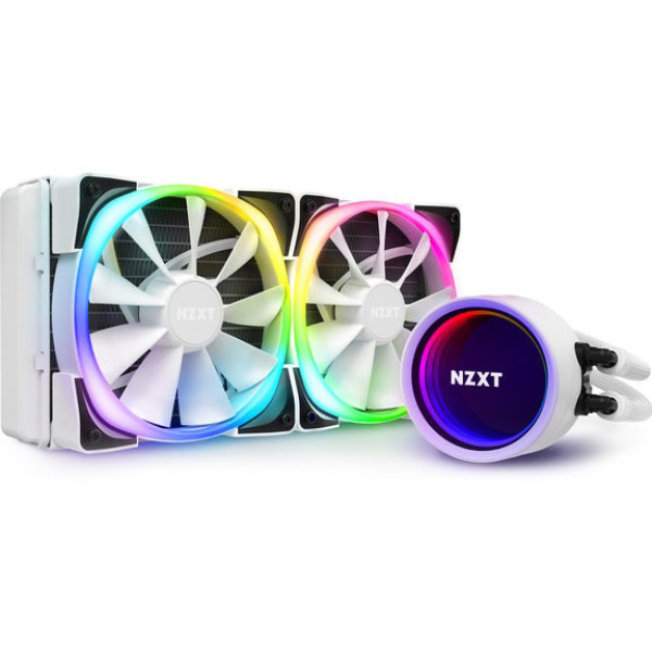 NZXT KRAKEN X53  240mm AIO Liquid Cooler with RGB Fans - مبرد مائي للكمبيوتر ان زي اكس تي كراكن أبيض