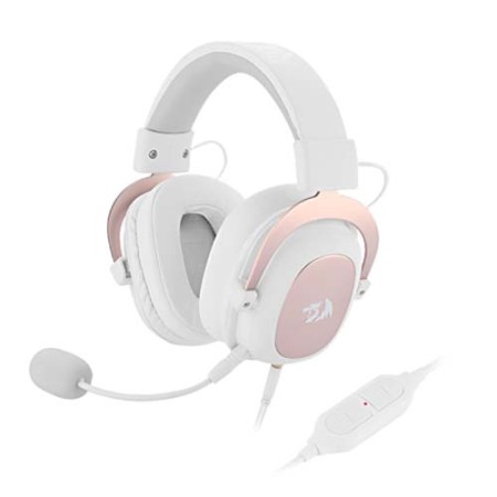 Wired Gaming Headset REDRAGON ZEUS 2 H510W ,7.1 Virtual Surround ,Comfortable memory ,Multi-platform support ,In-line controls -White