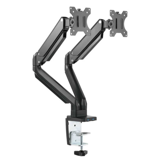 Twisted Minds Dual Aluminum Monitor Arm with USB 3.0 Ports - [ 17inch - 32inch ]
