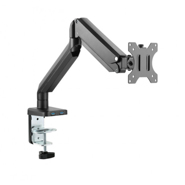 Twisted Minds Single Aluminum Monitor Arm with USB 3.0 Ports - [ 17inch - 32inch ]