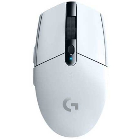 LOGITECH G305 LIGHTSPEED Wireless Gaming Mouse, HERO optical sensor with up to 12,000 DPI, 6 buttons,1000 Hz Polling Rate, 99g - WHITE
