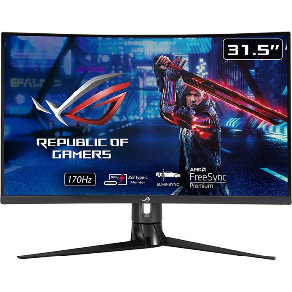 اسوس 31.5 بوصة ار او جي ستريكس QHD - هيرتز 170 شاشة منحنية للالعاب اسوس 31.5 بوصة ار او جي ستريكس QHD - هيرتز 170 شاشة منحنية للالعاب