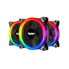 DarkFlash Aurora DR12 Pro 3-Pack Addressable 120mm RGB LED Case Fan Kit Compatible with ASUS Aura Sync - دارك فلاش اورورا 3 مراوح مع كونترولر