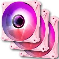 Darkflash Infinity 8 Pwm Argb Fan, 120mm Cooling, 3 Fan Pack | دارك فلاش انفنتي 3 مراوح مضيئة لون وردي