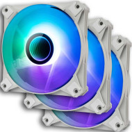 Darkflash Infinity 8 Pwm Argb Fan, 120mm Cooling, 3 Fan Pack | دارك فلاش انفنتي 3 مراوح مضيئة لون أبيض