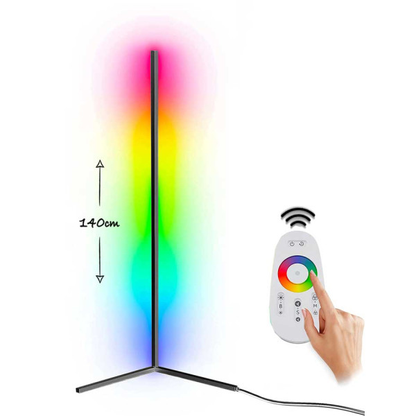 Corner Floor Lamp RGB Lights With Touch Remote 140cm