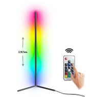 Corner Floor Lamp Rgb Lights With Touch Remote 130cm