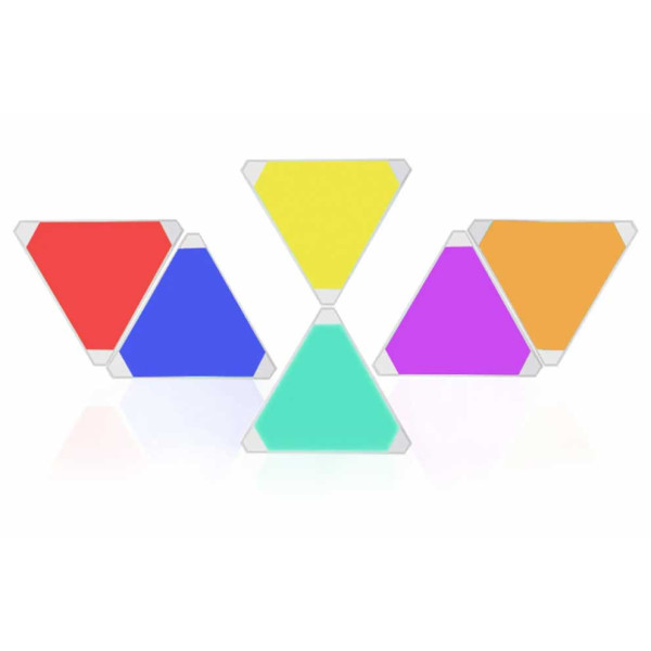 Cololight Smart Triangle Wall Lights with 6 Connection Slots for Gaming Room Decor | 6pcs Cololight Smart Triangle Wall Lights with 6 Connection Slots for Gaming Room Decor | 6pcs