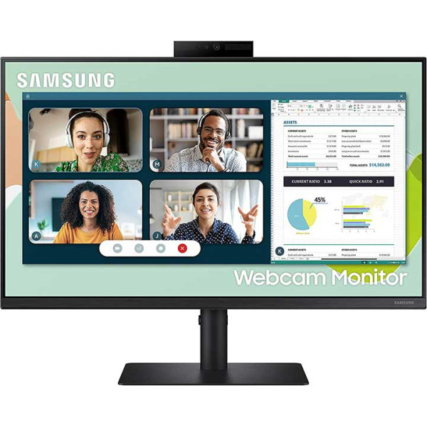Samsung 24  FHD (1080p) 75Hz - IPS - Speakers  Monitor WITH 2.0 WebCam