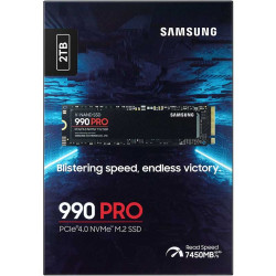 Internal SSD Samsung 990 PRO 2TB  – M.2 NVMe PCIe 4.0 – Up to 7450MB/s Read