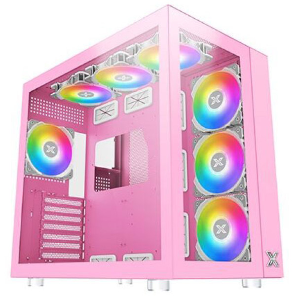 XIGMATEK AQUARIUS PRO QUEEN (7xFAN) GAMING MIDTOWER ATX CASE -PINK