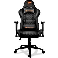 كرسي العاب COUGAR Armor One، تصميم رياضي عالي الظهر (High-back racing-style)، هيكل من الفولاذ، مساند ذراع قابلة للتعديل - اسود