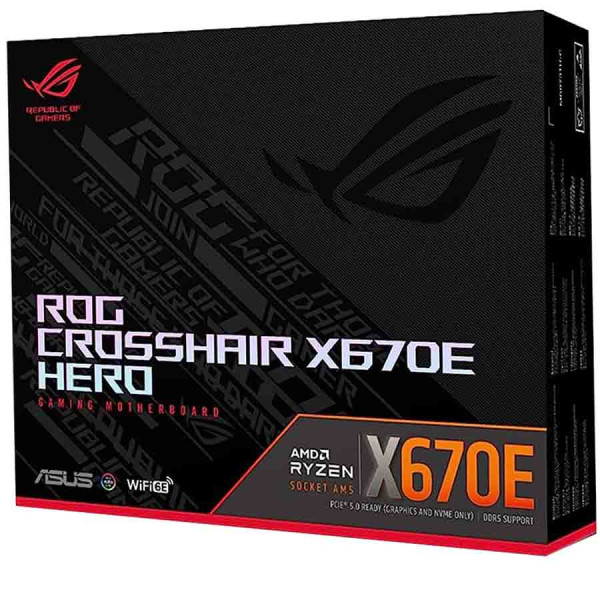 ASUS ROG CROSSHAIR HERO X670E WiFi 6E Aura Sync- AMD Socket AM5 ASUS ROG CROSSHAIR HERO X670E WiFi 6E Aura Sync- AMD Socket AM5