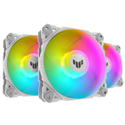Asus  Tuf Gaming Tf120 Argb Fan 3 Pack -White - مراوح اسوس توف