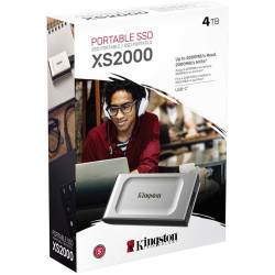 Kingston Xs2000 Portable Ssd, 4tb Capacity 12,000mb/S Read, 2,000mb/S Write - كينغستون أس أس دي خارجي متنقل