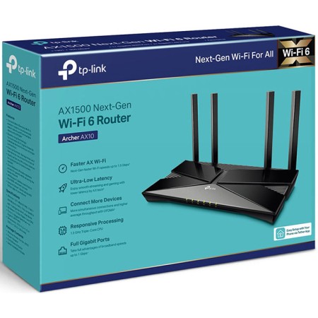TP-LINK ARCHER AX10 AX1500 NEXT-GEN Wi-Fi 6 ROUTER - 5GHz TP-LINK ARCHER AX10 AX1500 NEXT-GEN Wi-Fi 6 ROUTER - 5GHz